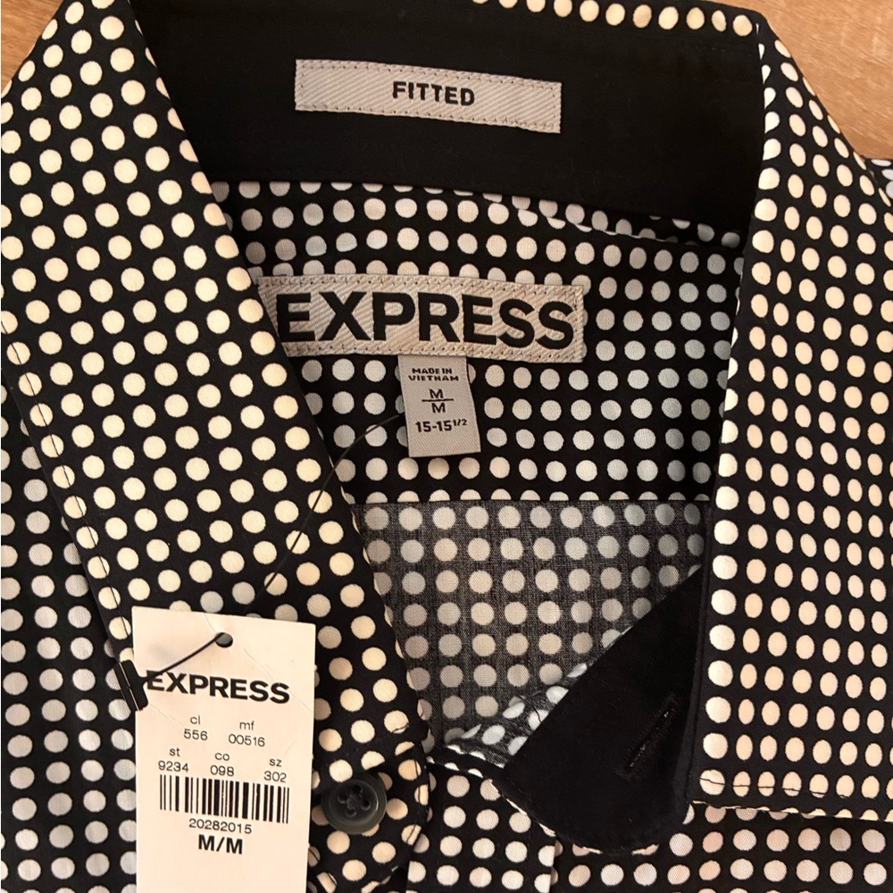 Express Black and White Gingham Shirt - Picture 4 of 4